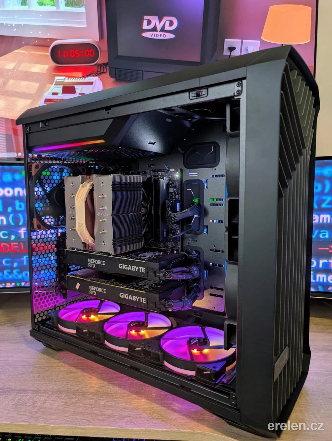 Počítač pro lokální AI se dvěma grafickými kartami RTX 3090